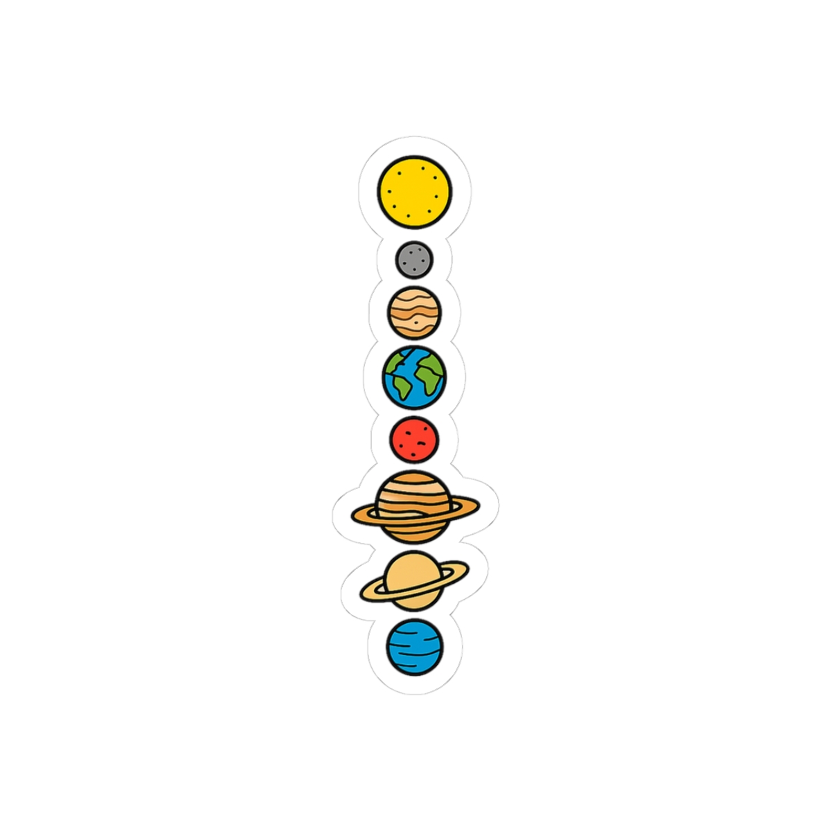 Colorful Planets Vibrant Cosmic Sticker - Official stickers merchandise
