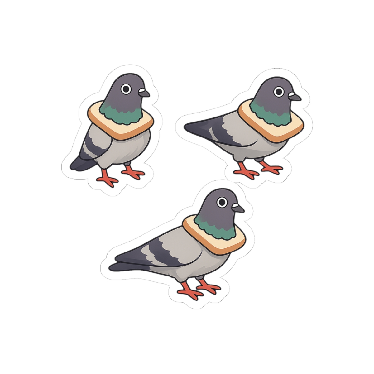 Pigeon Bread Pack Sticker - Official stickers merchandise