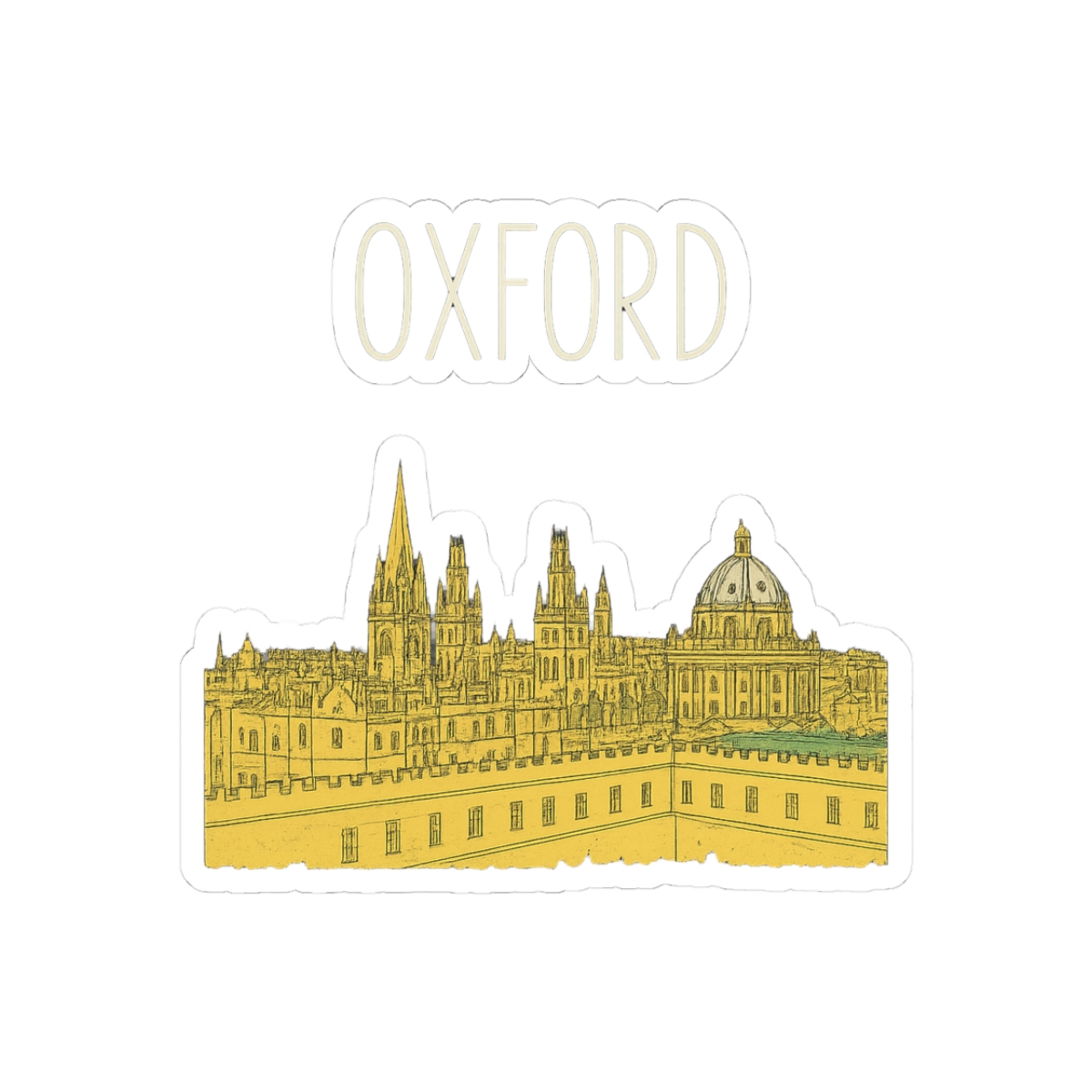 Oxford Skyline Dark Blue Sticker - Official stickers merchandise