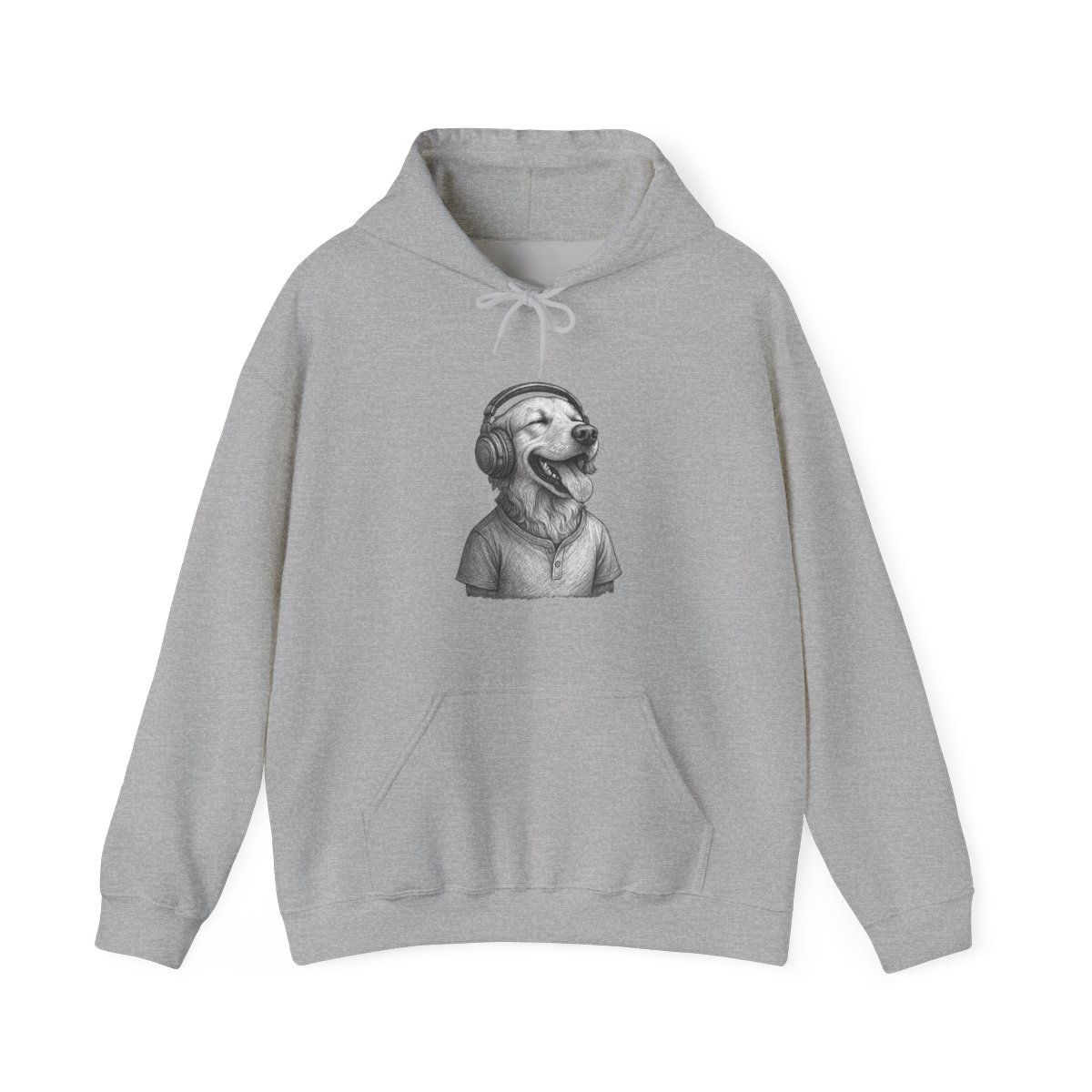 Inked Hound with Headphones Graphic Hoodie - Official hoodies merchandise