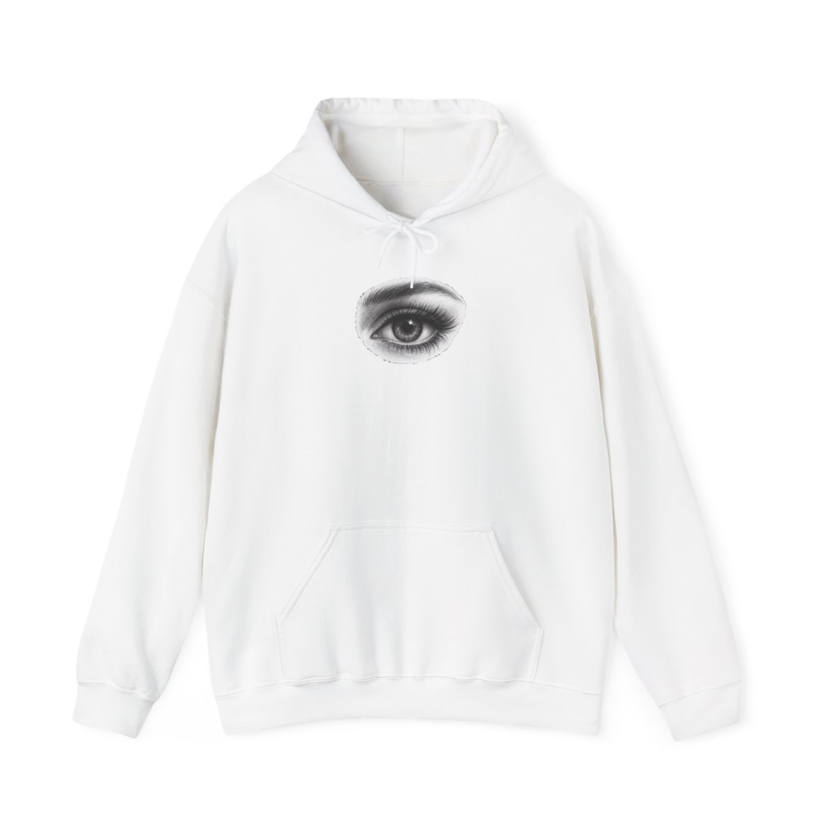 Minimalist Eye Sketch Graphic Hoodie - Official hoodies merchandise