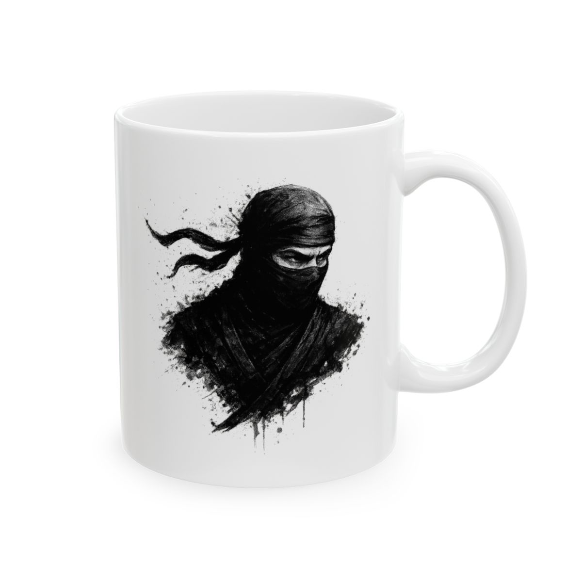 Minimalist Ninja Sketch Mug | Coffee Mug, Gamer Gift, Ninja Fan Cup - Official mugs merchandise