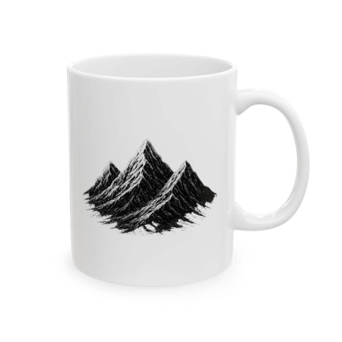 Minimalist Mountain Sketch | Coffee Mug, Hiker Gift, Nature Cup - Official mugs merchandise