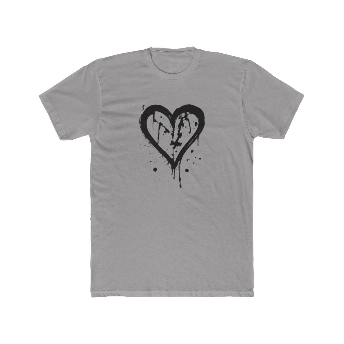 Heart drops of paint black sketch T-Shirt - Official t-shirts merchandise