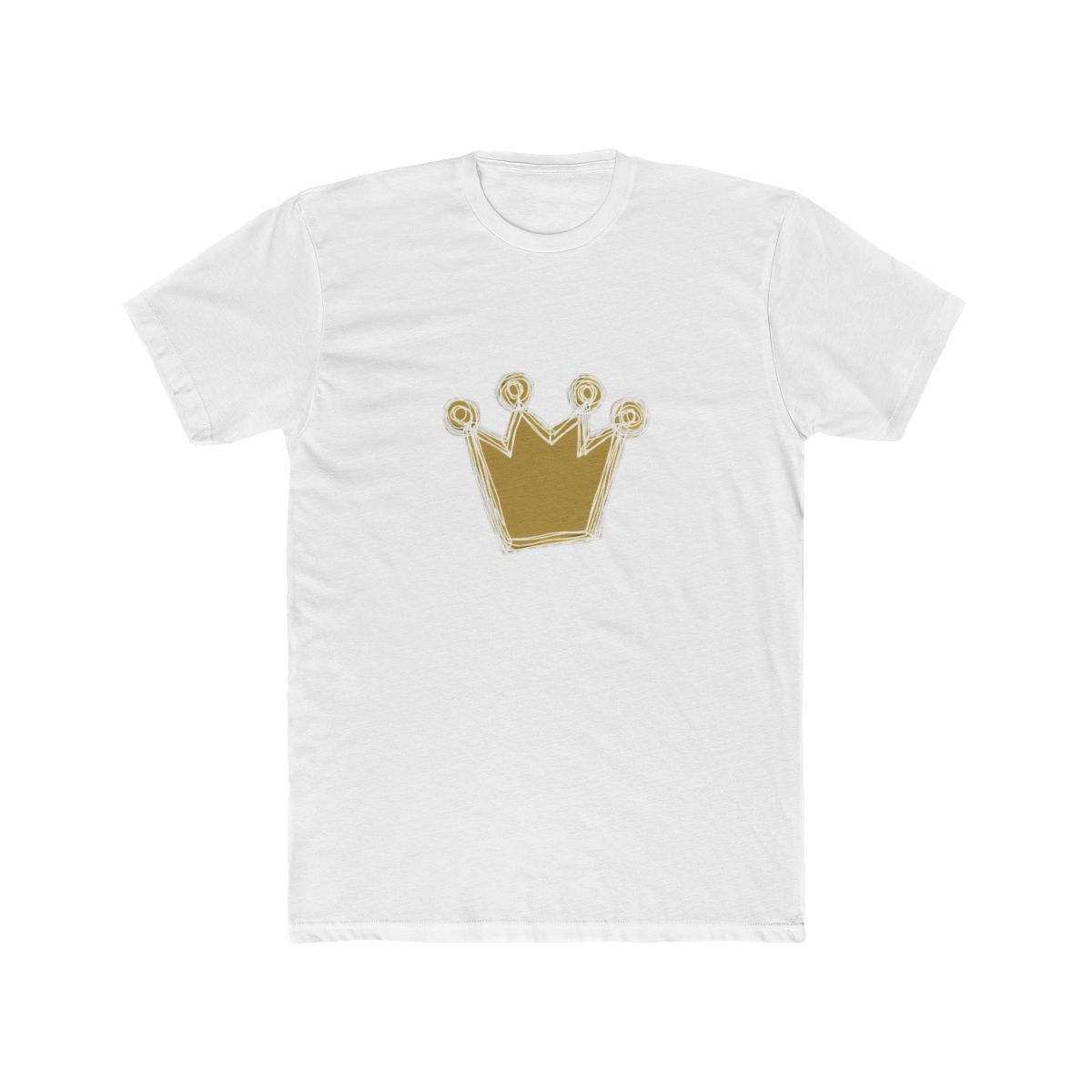 Minimalist White Gold Crown Sketch T Shirt - Official t-shirts merchandise