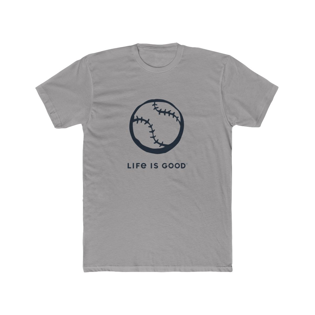 Life is Good. Kids Baseball Sketch Sleeve Crusher Tee, Vintage Blue - Official t-shirts merchandise